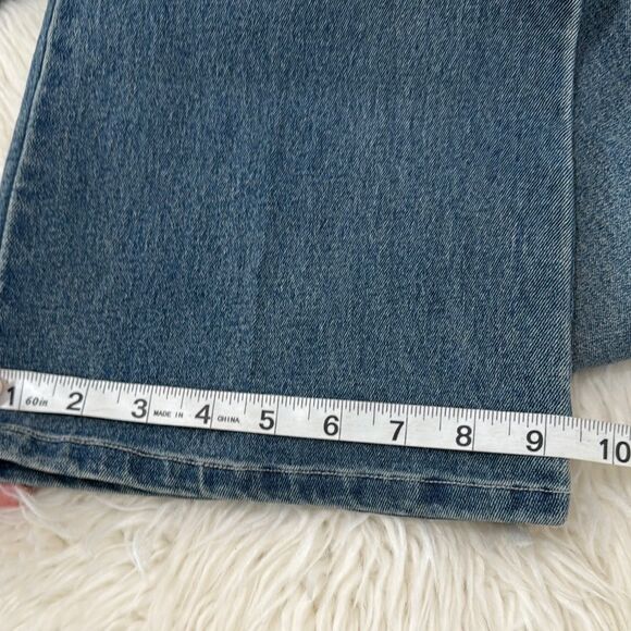 Rare Solo Blue and Brown Flare Jeans with Unique Patchwork Size 12 - Picture 6 of 8